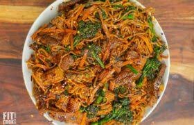 Spicy Ejakika noodles with beef