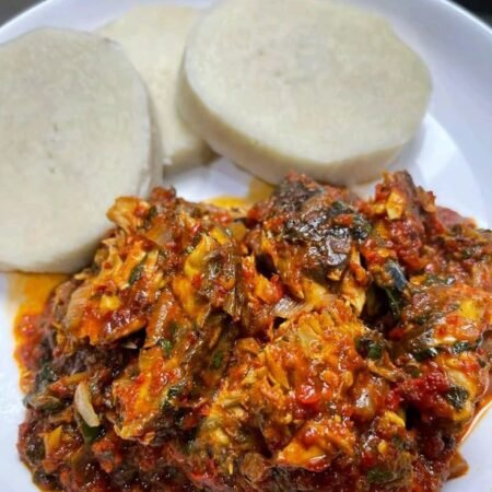 Boiled Yam and fish sauce