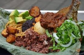 waakye, fish/meat